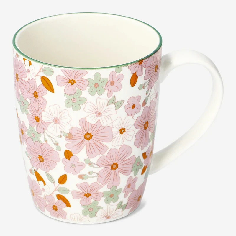 Mug w flower print CL