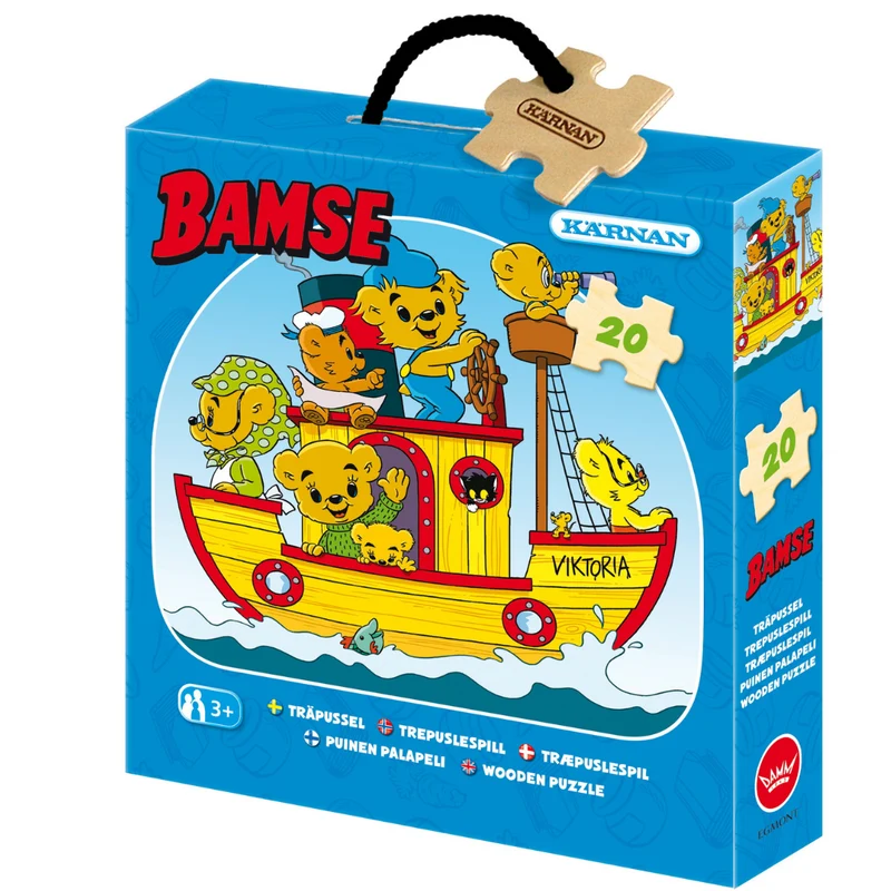 Askpussel Bamse båt (20 bitar)
