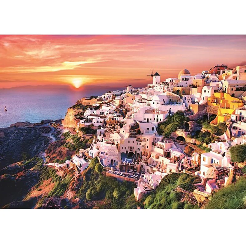 Solnedgång över Santorini