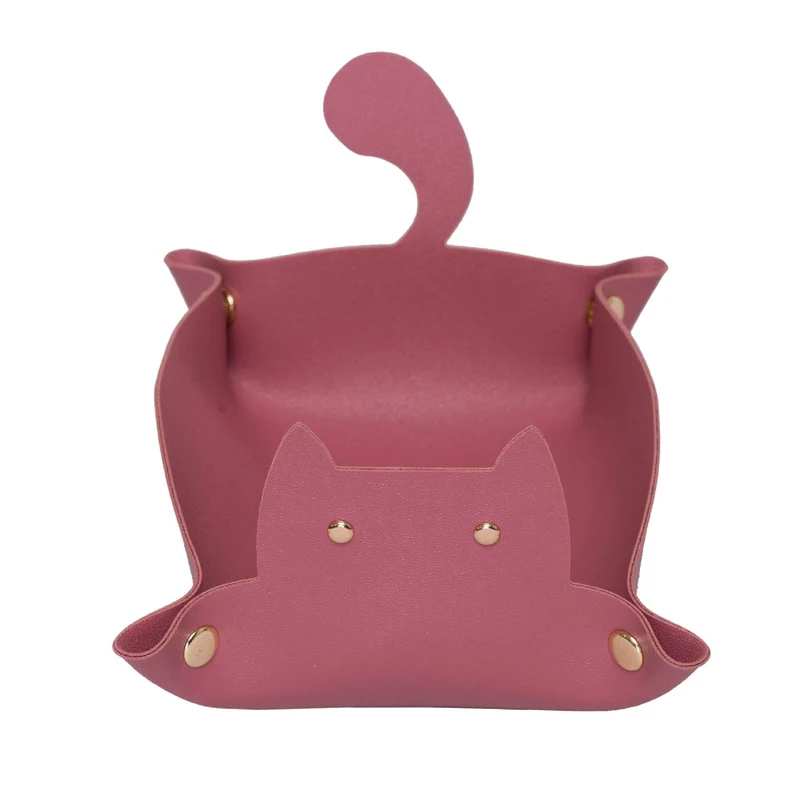 Arcane Meow Dice Tray Faux Leather