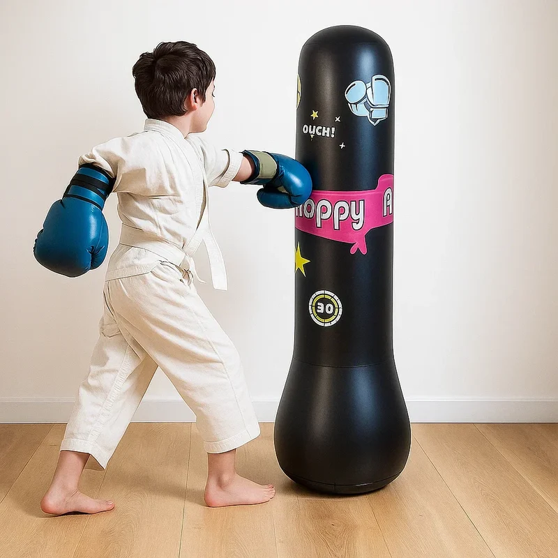 BoxBuddy™ – Roligt & Aktivt – Uppblåsbar Boxningssäck med Handskar