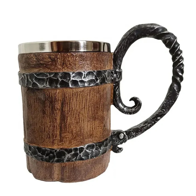 Mysterious Brown Mug 550 ml Resin Stainless Steel Brown