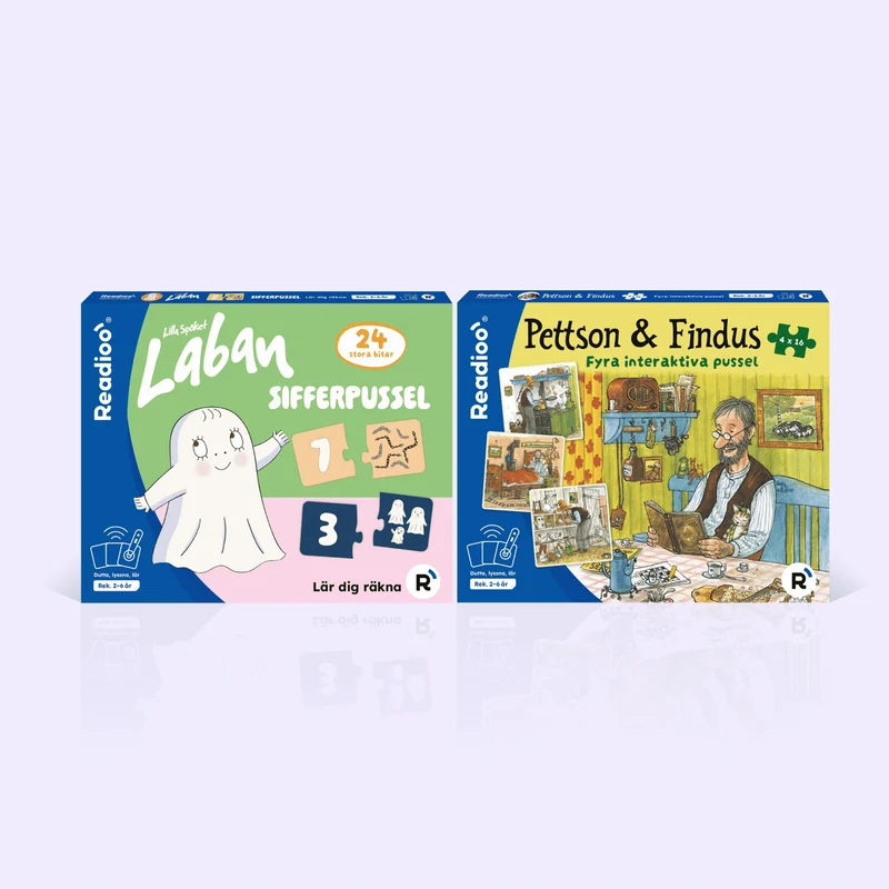 [SV] Pusselpaket: Pettson & Findus + Lilla Spöket Laban