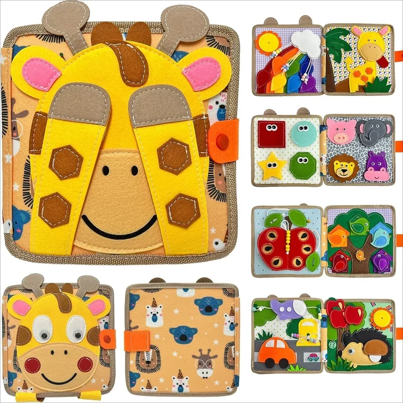 Sensory Toddler Bok – Känn & Upptäck - Filtbok Djur