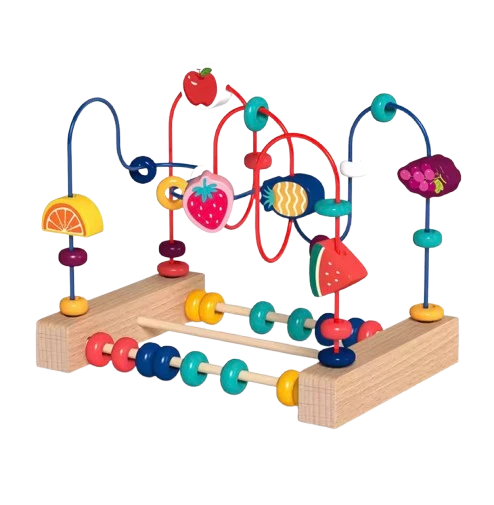Montessori Kulbana Kulram Leksak Pedagogisk - Trä/Röd - Frukt