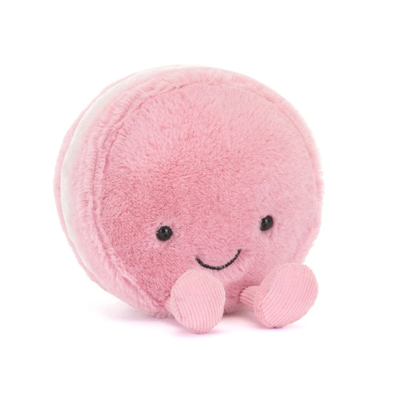 Jellycat gosedjur, Food bake, Amuseables Mia Macaron jordgubb - 12 cm