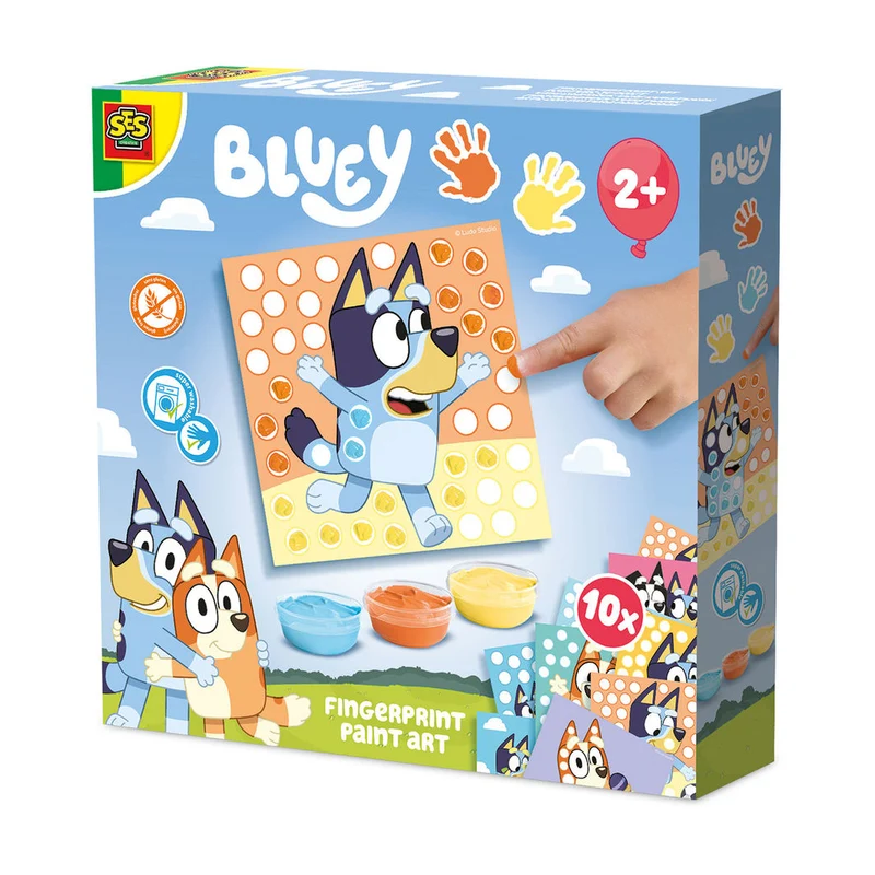 SES Creative Bluey, Fingerfärg – Konstprickar