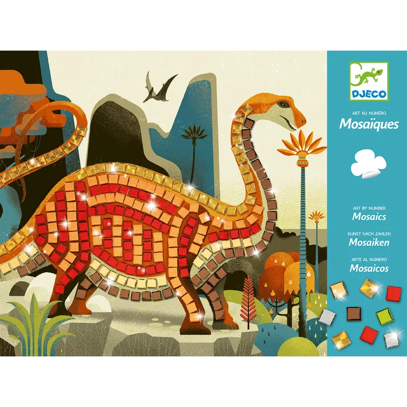 Djeco Pysselbox Mosaic, Dinosaurs