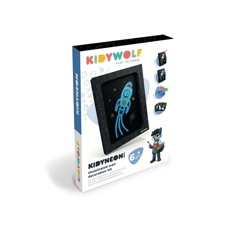 Kidyneon, DIY självlysande bilder med neontråd, 9 st - Big pack