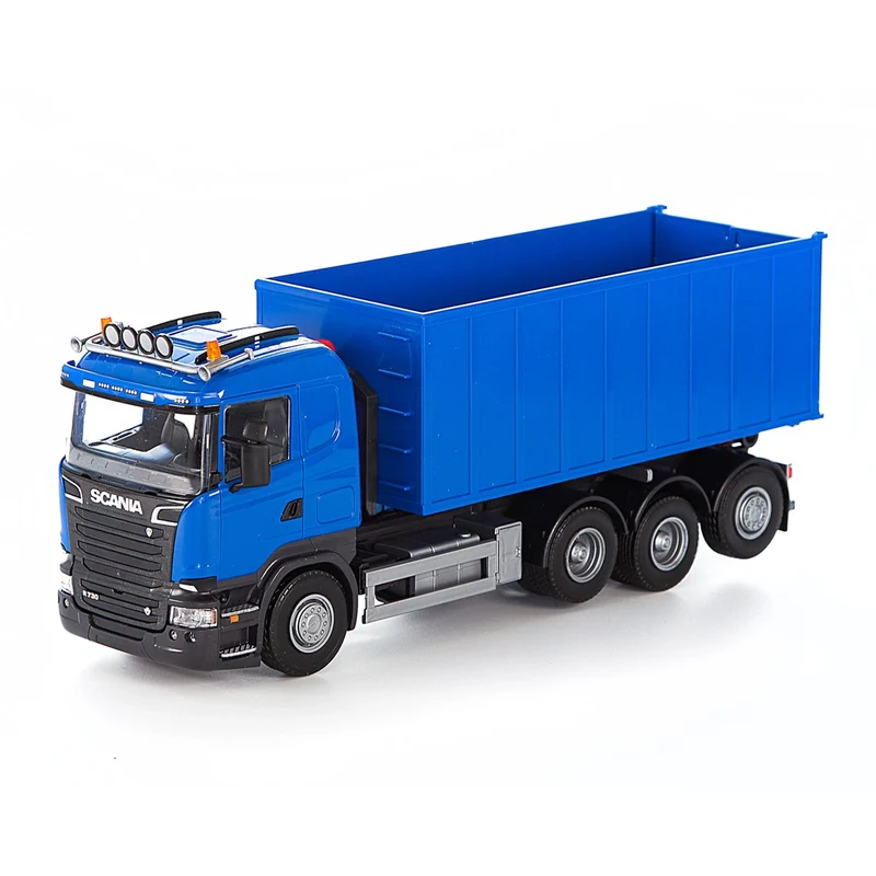 Emek Lastbil med kroklyft Scania Blå 1:25