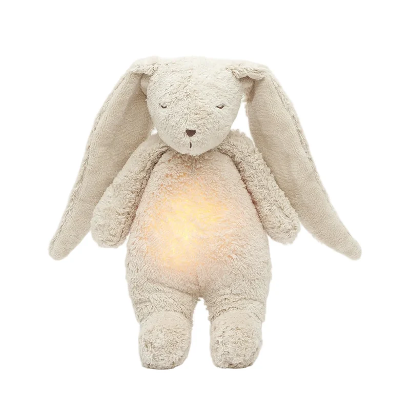 Moonie 2.0, ekologisk Humming kanin med pink noise och lampa – Sand