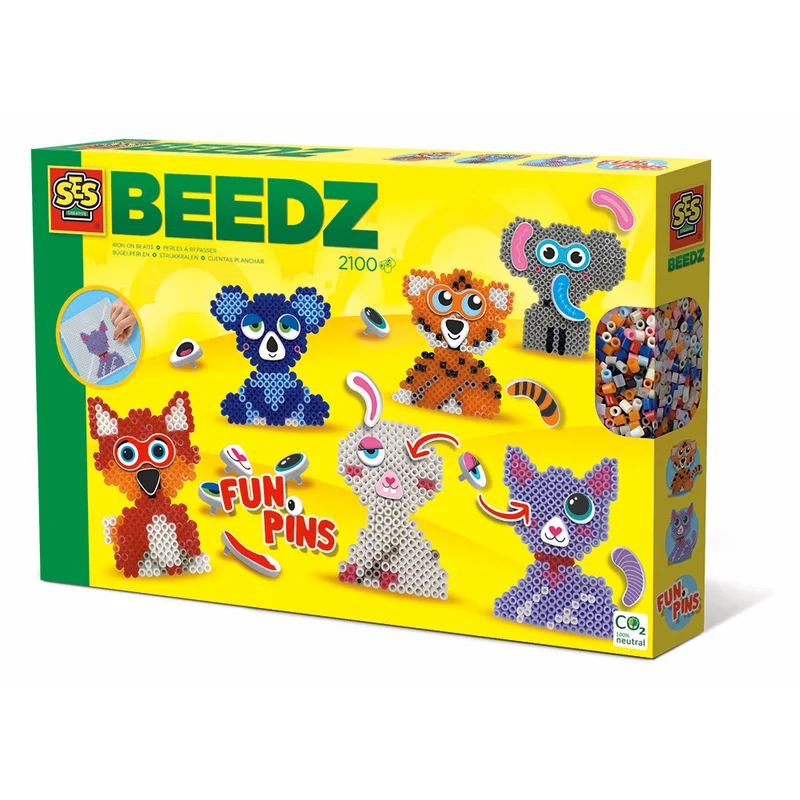 SES Creative Beedz FunPins Djur – Pärlset