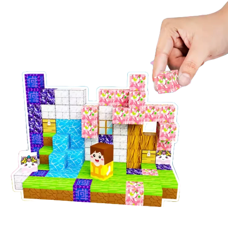 Magnetiska Byggklossar TV-spel-motiv - 100 Bitar