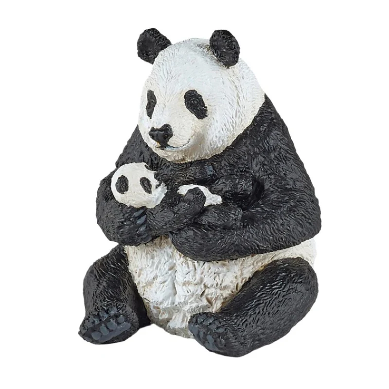 Papo Sittande panda med unge