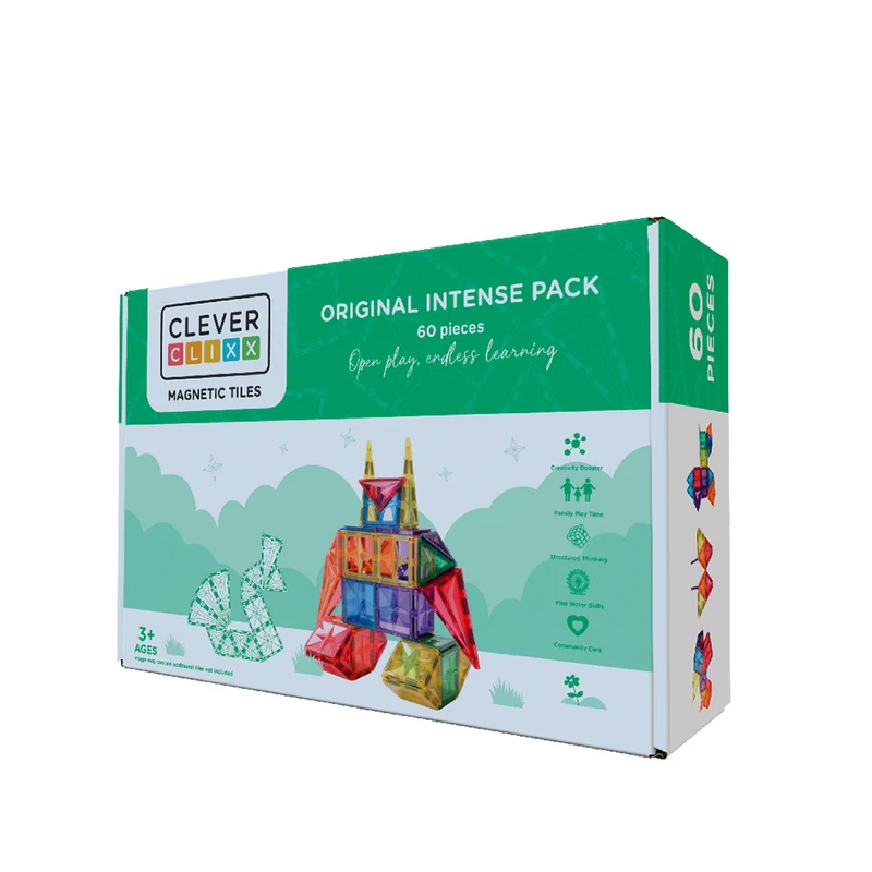 Cleverclixx Magnetisk Byggset, Original Intense Pack - 60 delar