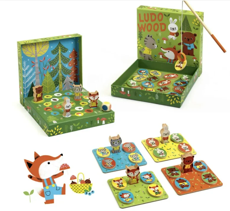 Ludo Wood - 4 spel i ett