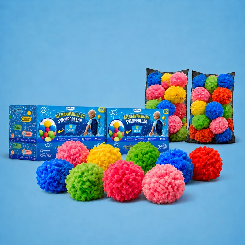 20 KiddoSpace återanvändbara vattensvampbollar (köp 10, få 10 GRATIS på köpet)
