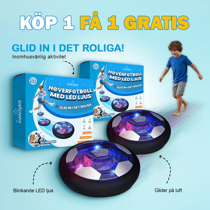 KiddoSpace™ – Hoverfotboll med LED-ljus