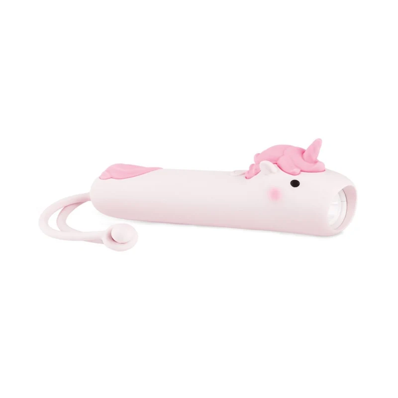 Rabbit & Friends Barnficklampa i silikon – Enhörning Pinky