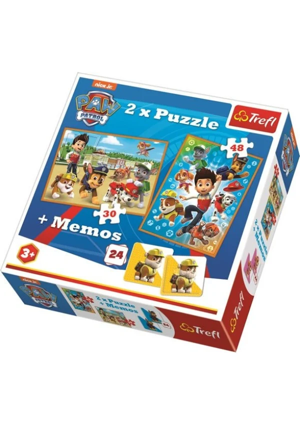 Trefle 2-i-1 Pussel & Memo – Paw Patrol