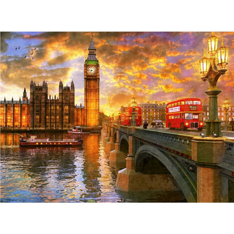 Solnedgång vid Westminster
