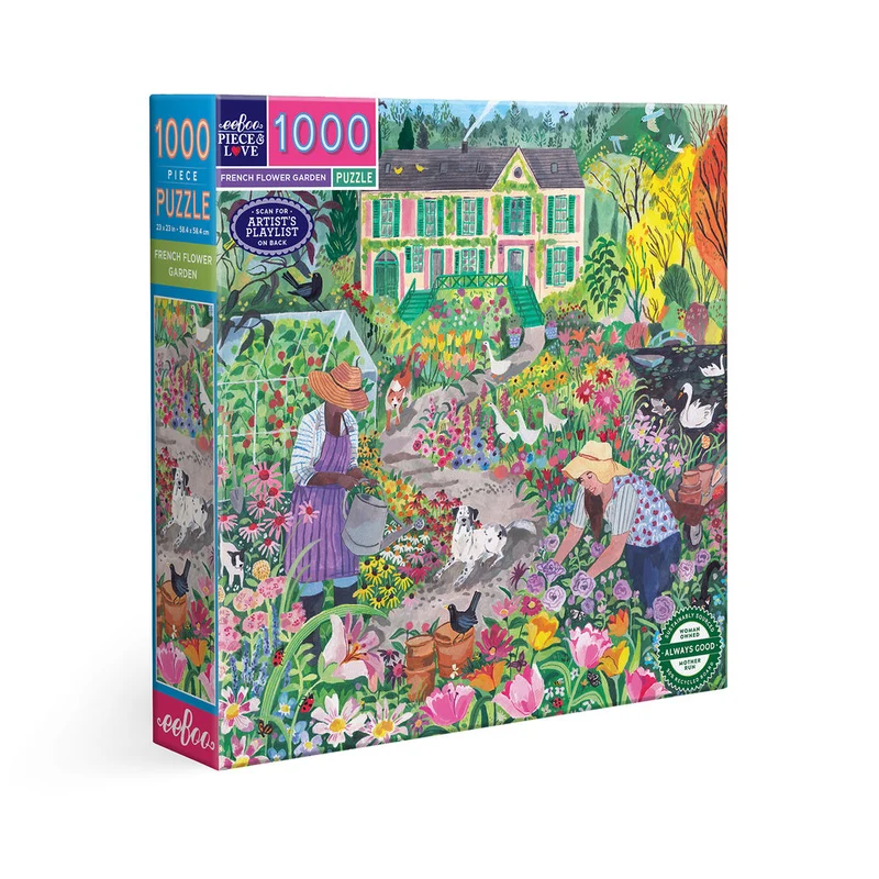 eeBoo Pussel 1000 bitar, French Flower Garden