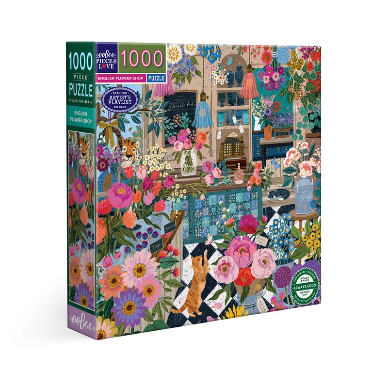 eeBoo Pussel 1000 bitar, English Flower Shop