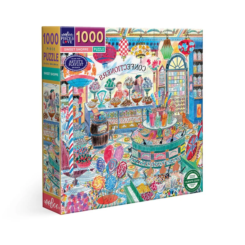 eeBoo Pussel 1000 bitar, Sweet Shoppe