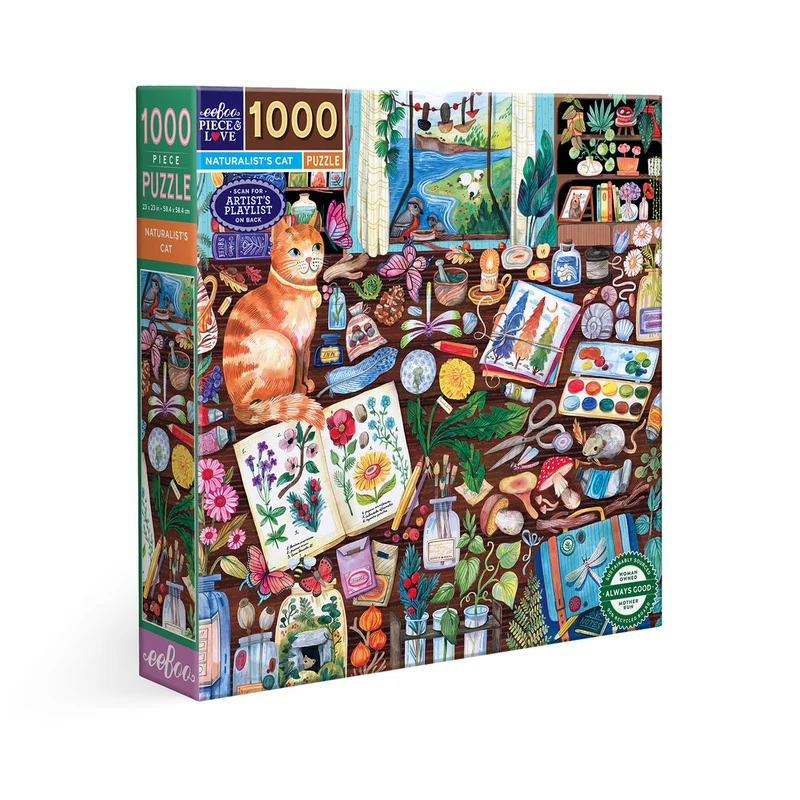 eeBoo Pussel 1000 bitar, Naturalist's Cat