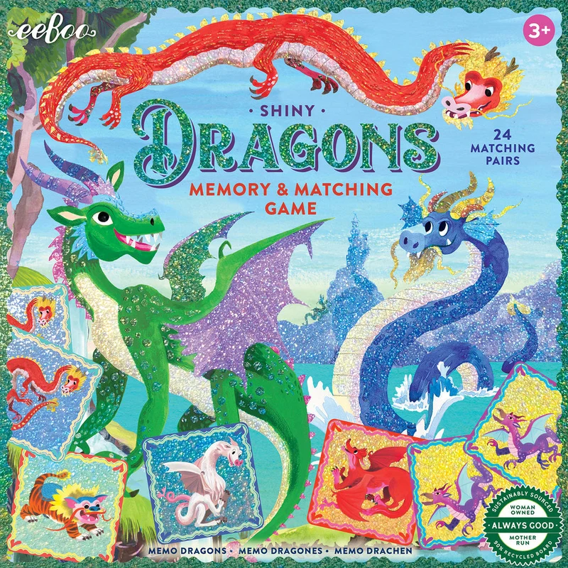 eeBoo Memoryspel, Drakar och Glittrande Äventyr