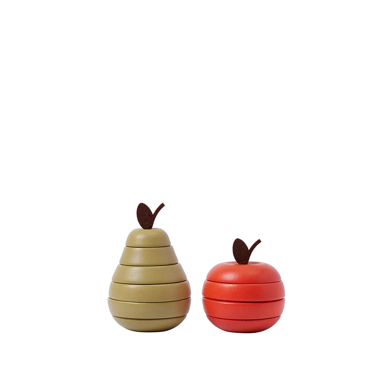 ferm Living Stapelfigur, Set med äpple och päron