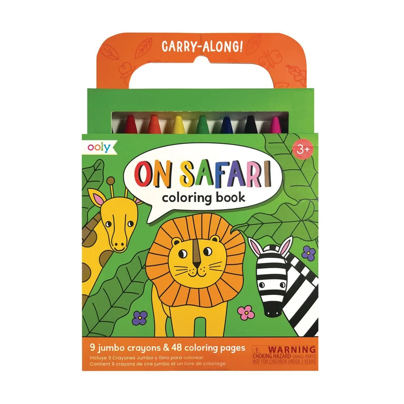 Ooly Färgkritor och målarbok, Safari
