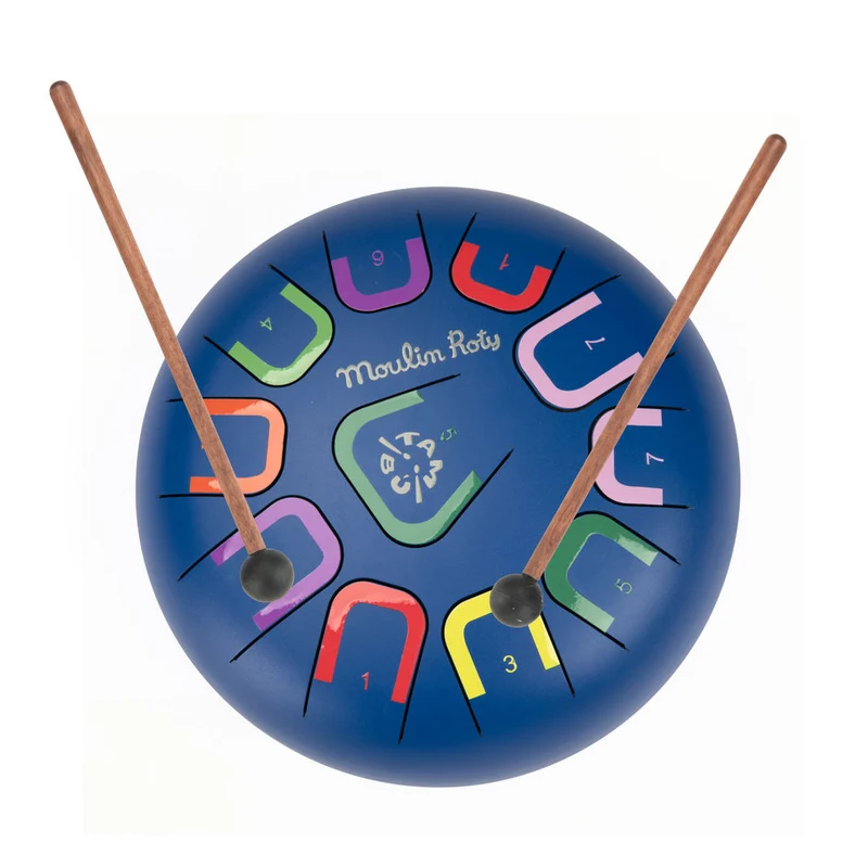 Moulin Roty Musikinstrument, Stor Tungtromma - Puce & Pilou
