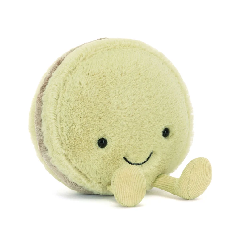 Jellycat gosedjur, Food bake, Amuseables Max Macaron Pistage - 12 cm