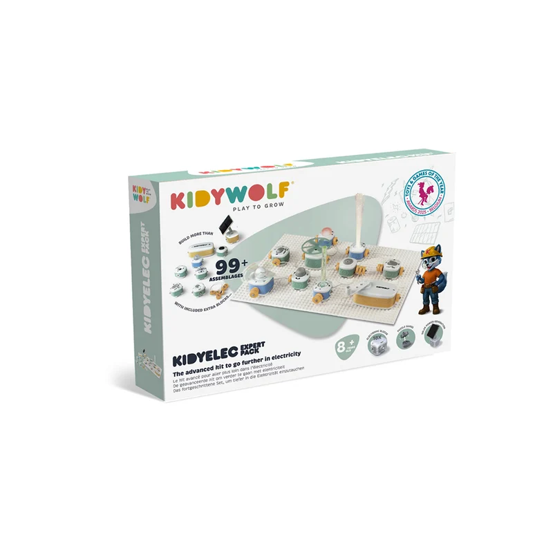 Kidyelec-Expert, Experimentsats om ström och elektricitet - 18 delar