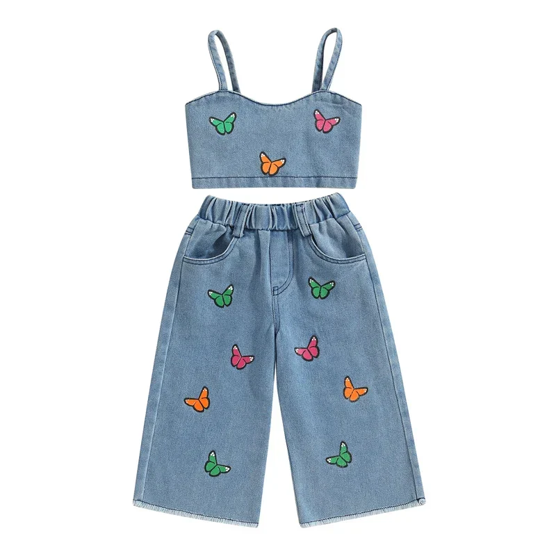 Mini Mode - Vackert broderi - Denimset för sommaren