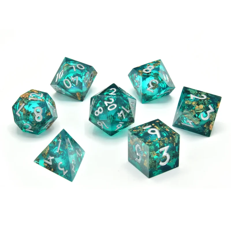 Forest Fountain Liquid Core RPG Dice Set (7)