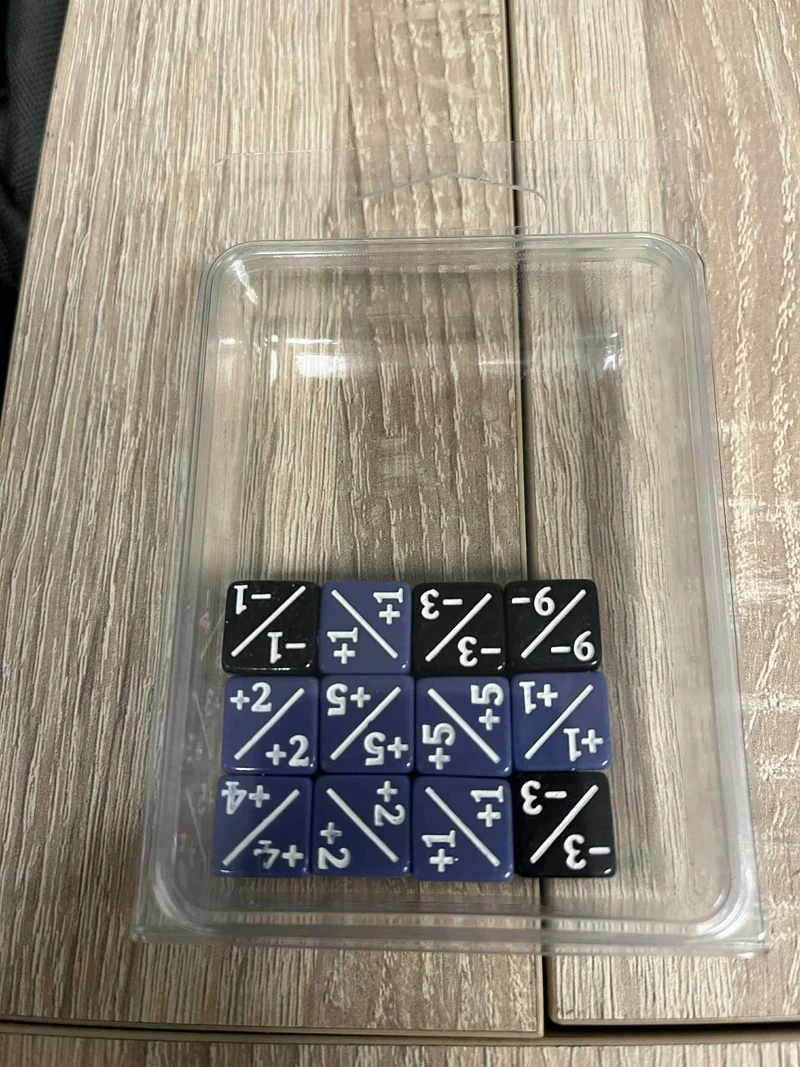 Purpleblack Positivenegative D6 Dice 12 Mm 12st
