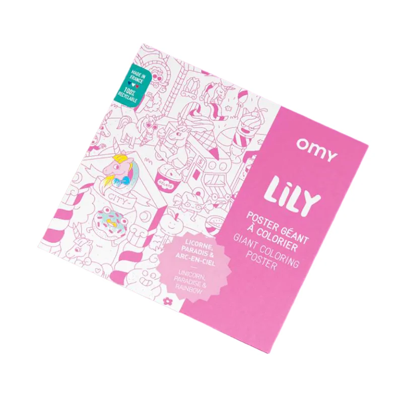 Omy stor färgläggningsaffisch, Lily