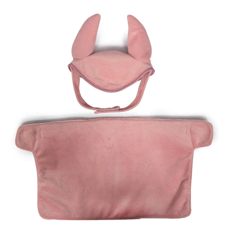 By Astrup tillbehör för käpphäst, täcke och huva - Rosa