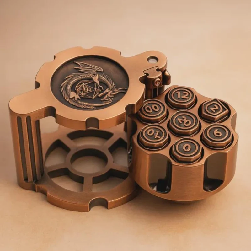 Tarning For Dndrollspel Bullet Dice Coppar Revolver