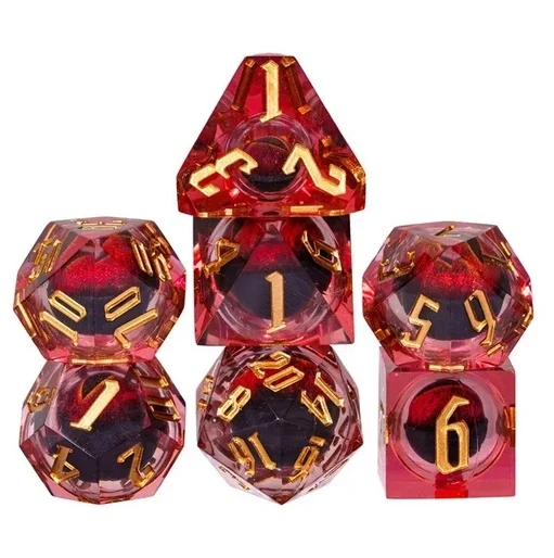 A Role Playing Dice Set Red Eye Liquid Core