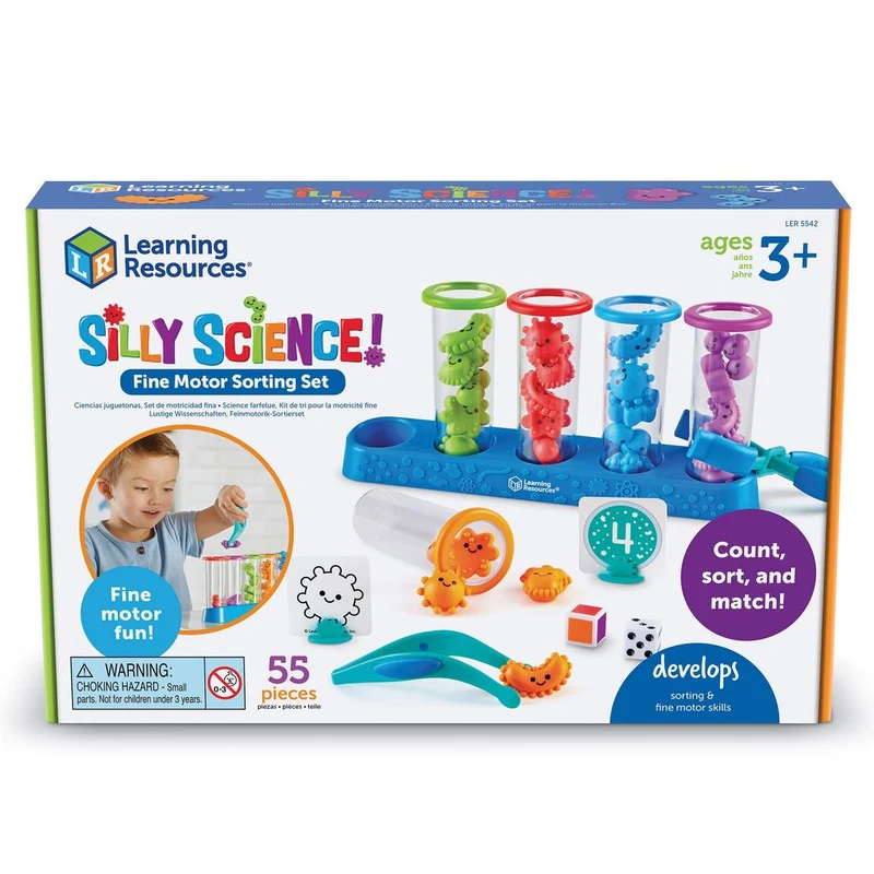 Learning Resources Stärk din finmotorik, Sorteringssats - Silly Science