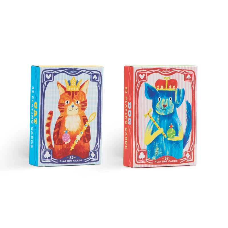 eeBoo Spelkort, Cat & Dog - 2 modeller