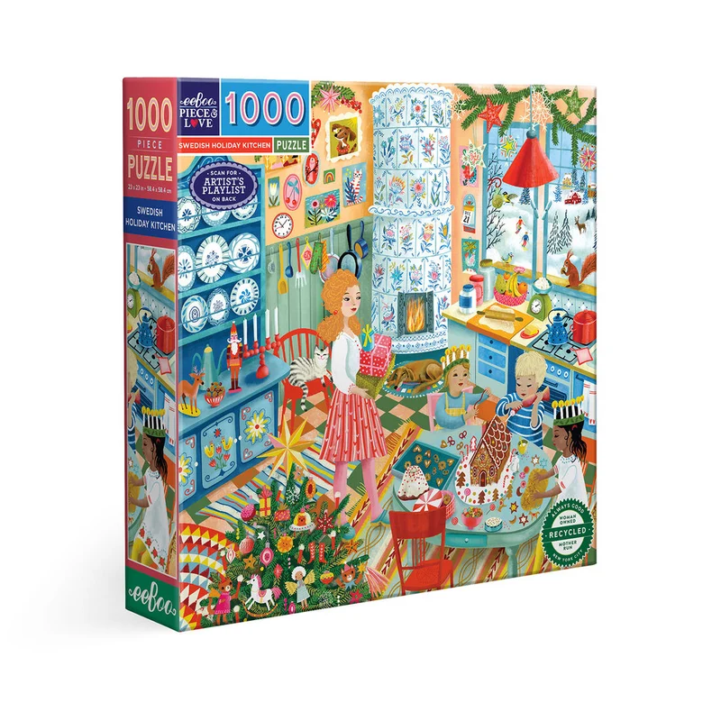 eeBoo Pussel 1000 bitar, Swedish Holiday Kitchen