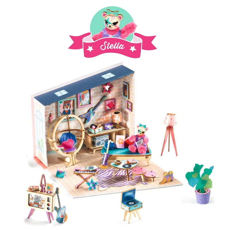 Djeco Mi House, DIY, miniatyr dockhus - Stella
