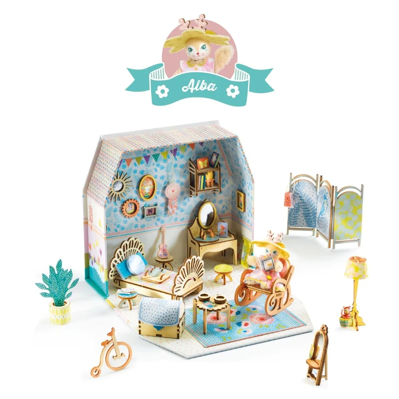 Djeco Mi House, DIY, miniatyr dockhus - Alba