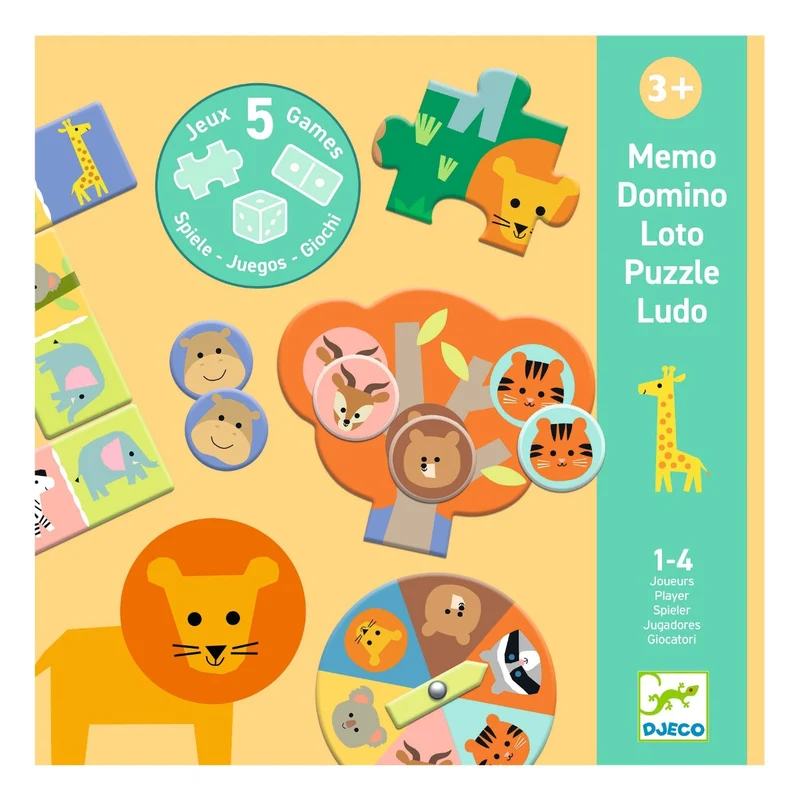 Djeco Lek & Lär, 5 spel på savannen