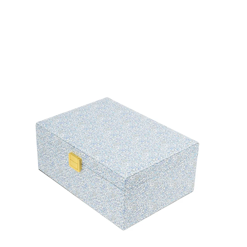 Bon Dep smyckeskrin med Liberty-print, Fyrkantig - Katie and Millie Light Blue
