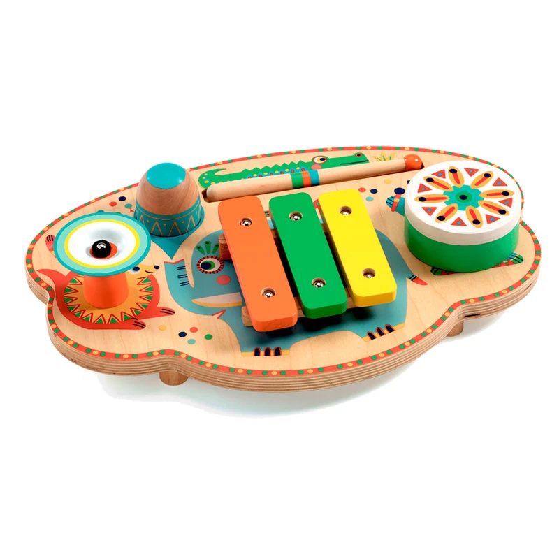 Djeco Carnaval musical, bräda med musikinstrument